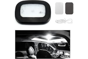 Ohleats Car Interior Ceiling Roof Lights, Magnetic Rechargeable USB Wireless Dome Lamp, LED Auto Map Reading Light Cover for Insider Roof Ceiling, Universal Car Accessories (Black)