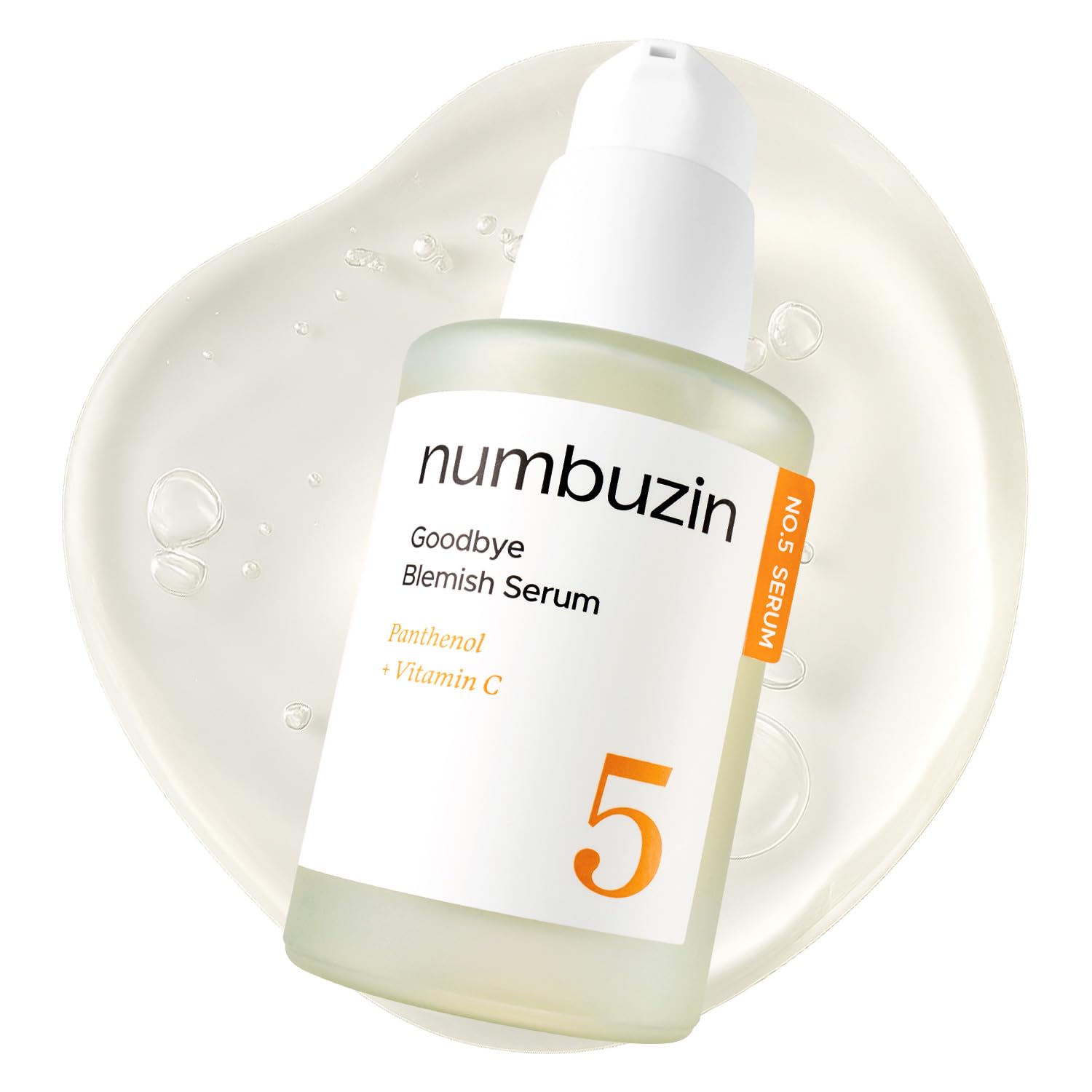 numbuzin No.5 Serum | Goodbye Blemish Serum | for Acne Scars with Vitamin C, Niacinamide, Antioxidant | Lightweight Gel, Korean Skincare for Face | 50 ml