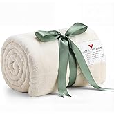 Moukeren Prayer Comfort Blanket for Men Women 60"x80" Inspirational Healing Sherpa Blanket Flannel Throw with Motivational Quotes Message for Chemo Patient Surgery Recovery Cancer Care Gift(Beige)