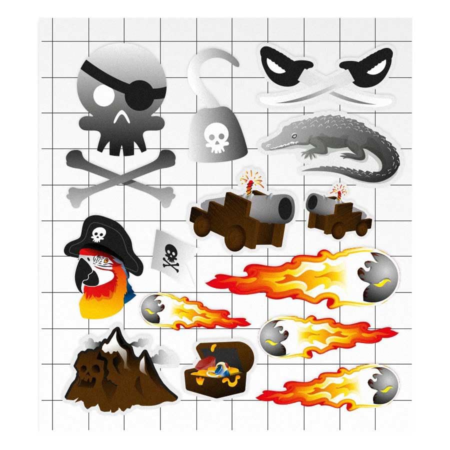 Reflective Berlin Unisex - Adult K.I.D. Reflective Stickers, Pirates, One Size