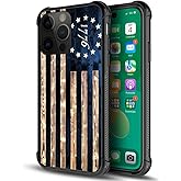 DAIZAG Compatible with iPhone 14 Pro Max Case,All-Round Protection Shockproof Anti-Scratches TPU Cover,Cases for Man Woman-1776 Vintage USA Flag Wood American Flag