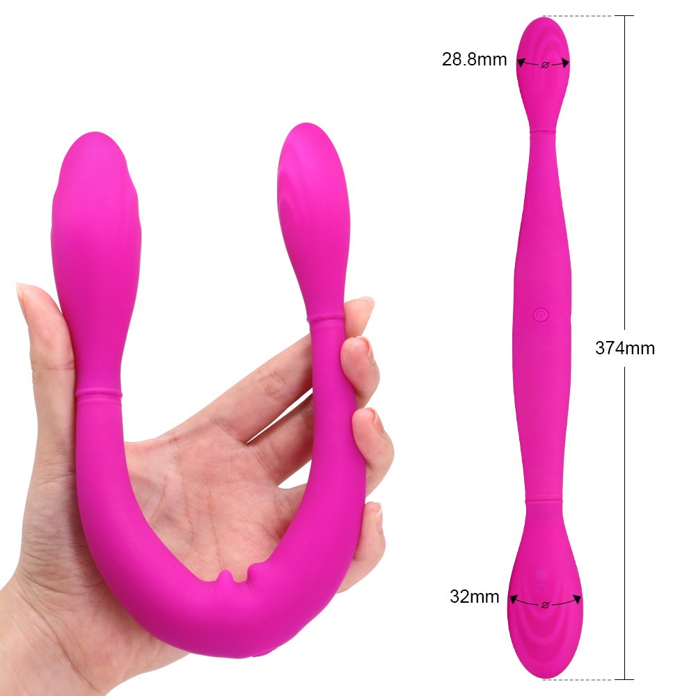 Paarvibrator Partner Vibratoren für Sie Klitoris und G-punkt Stimulator, Doppeldildos Dildo Anal Vibrator Klitorisstimulator mit 7 Vibrationsmodi für Frauen Lesben, Paar, Wasserdicht, Aufladbar