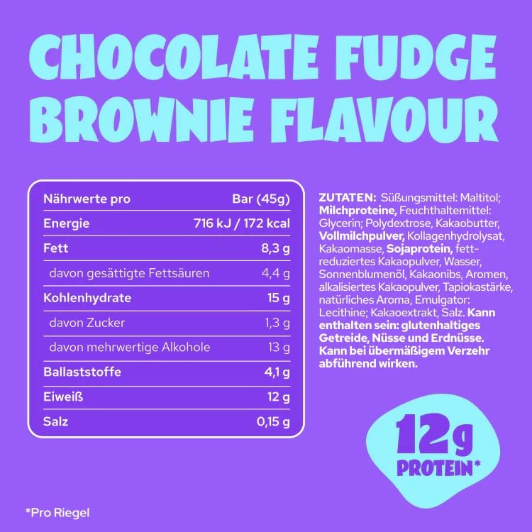 ahead Protein Riegel | Mix Box | 12 x 45g Extra softer Protein Riegel mit cremigem Kern | Low Carb Eiweißriegel ohne Zuckerzusatz & ohne Palmöl 4