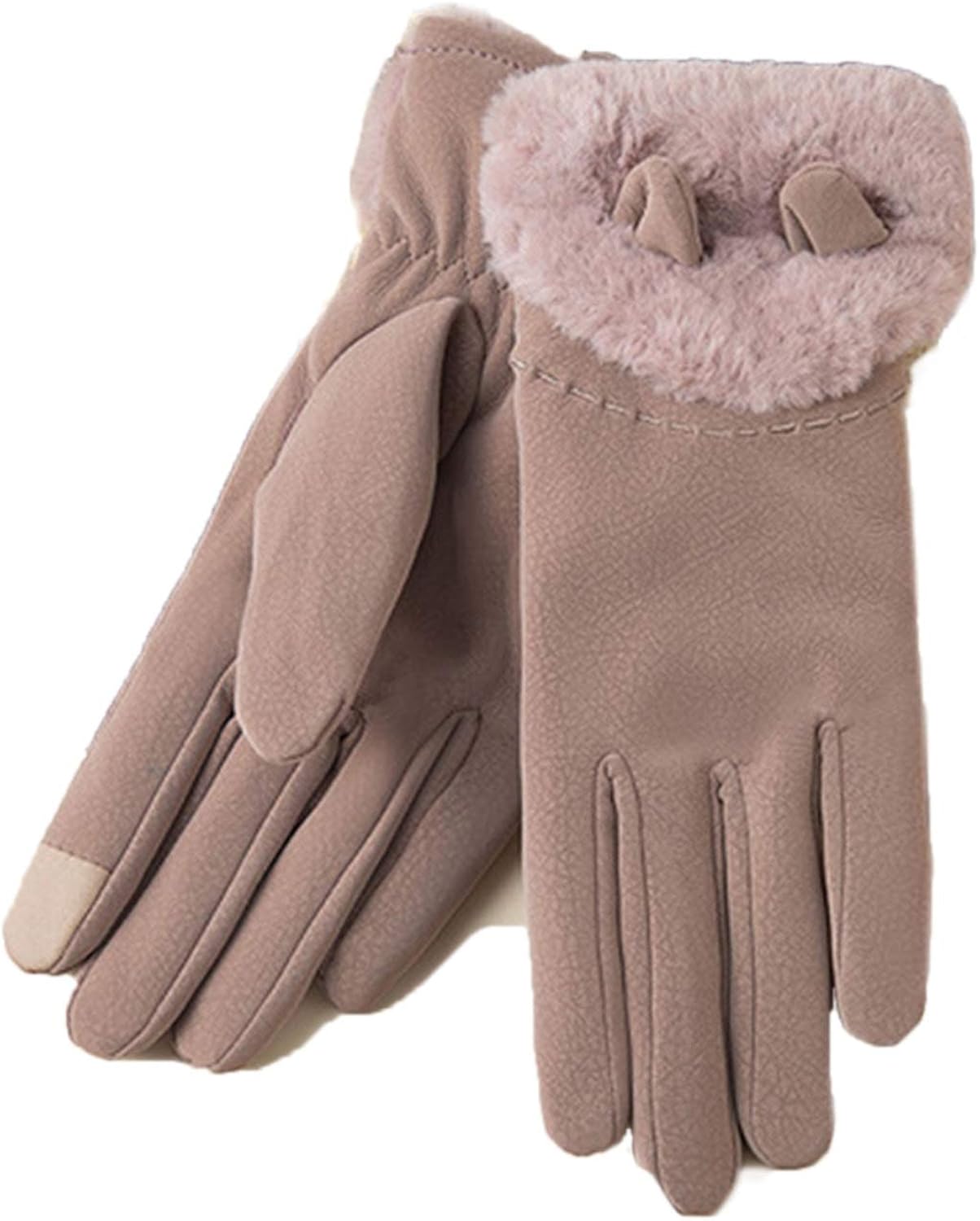 CORAFRITZ Women's Cold Weather Gloves Soft Suede Warm Touch Gloves