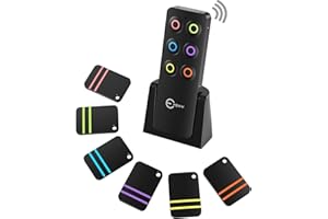 Esky Key Finder Locator with Sound, Stick-on TV Remote Control Finder, Item Locator Tags with 85dB Noise Sound 6 Receivers, Wallet Tracker Key Finders for Finding Keys, Remote Gift Idea