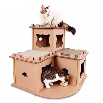 L Xy Cat Scratch Cat Haus Recyclebare Karton Diy Assembly Schutzen
