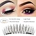 Magnetic Eyelashes 2 Pairs Dual Magnetic False Eyelashes No Glue 3D Reusable Fake Magnet Eyelashes 0.2MM Ultra Thin Handmade Fake lashes for Ultra Soft Natural Look Seconds to Apply (2 Pairs 8 Pieces)