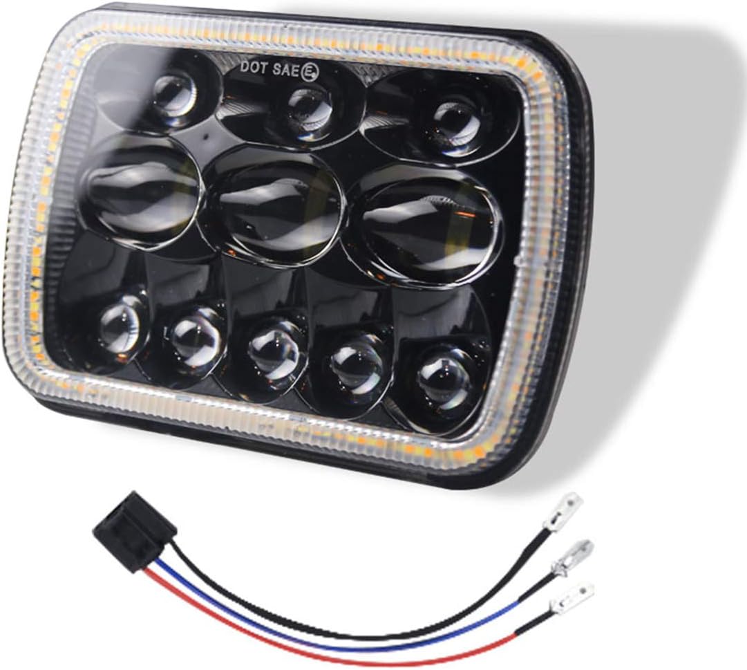 KEKEDA 300W 7x6 5x7 inch LED Headlight Assemblies Hi/Lo Beam Bulb Headlamps Fit for Jeep Wrangler YJ Cherokee XJ