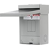 Hiweld 60 Amp Single Phase, 3 Wire, Solid Neutral, 2 Spaces and 4 Circuits Outdoor Circuit Breaker Enclosure(9.5 x 6 x 5 inch