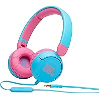 JBL JR310 Kids On-Ear Wired 3.5mm Headphones - Blue (JBLJR310BLUAM)