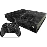 MightySkins Skin Compatible with Microsoft Xbox One X - Black Marble | Protective, Durable, and Unique Vinyl Decal wrap Cover | Easy to Apply, Remove, and Change Styles | Made in The USA