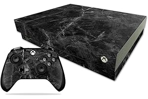 MightySkins Skin Compatible with Microsoft Xbox One X - Black Marble | Protective, Durable, and Unique Vinyl Decal wrap Cover