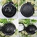 1PC Retro Black Roses Folded Airbag Comb With Mirror Portable