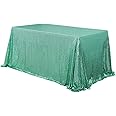 Trlyc 60 x 120-Inch Rectangular Sequin Tablecloth Mint