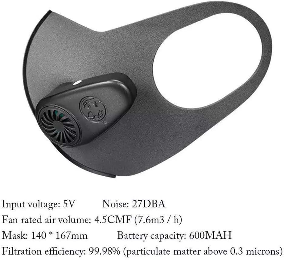 Smart Electric Riding Hood Dustproof and Washable Reusable Riding Hood Activated Carbon Filter Dustproof and Pollution-Proof Riding Hood,Black