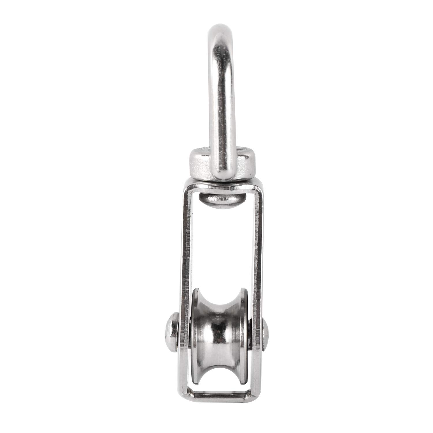 DasMarine 3 Pack Single Pulley Block in 304 Stainless Steel Crane