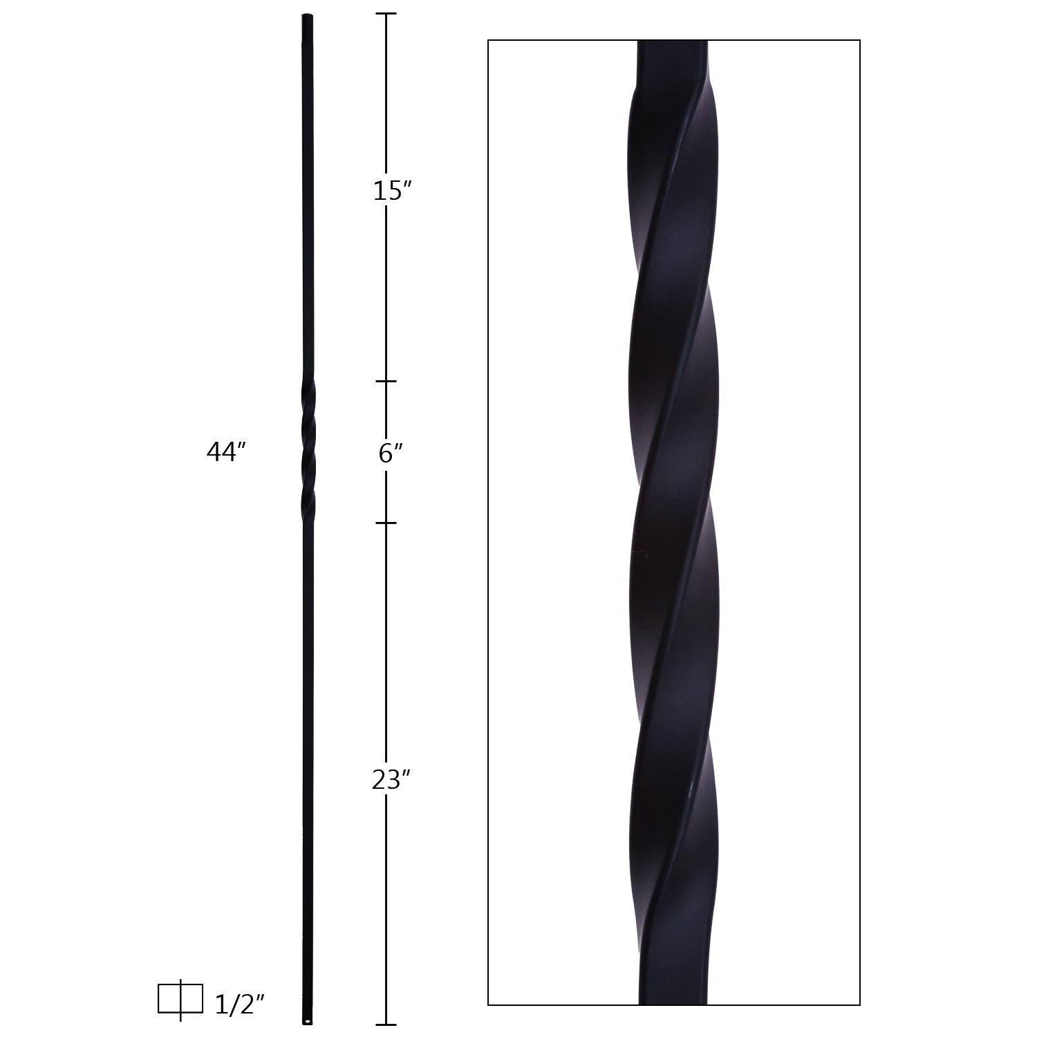 Vidagoods 5/ 10/ 15 x Matte BLACK Iron Balusters Iron Spindles METAL