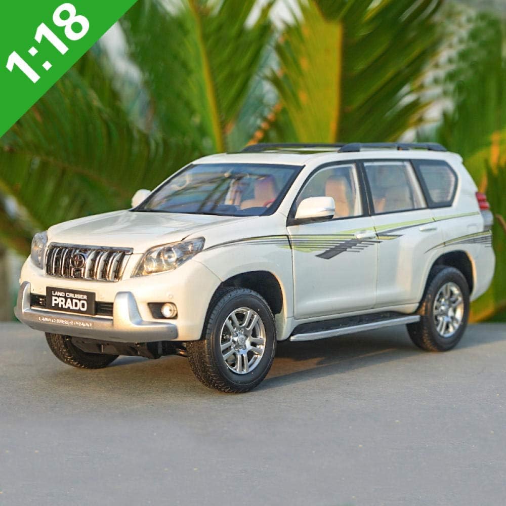 doudouTU World Famous Car 1/18 Land Cruiser Diecast Suv Car Model Toys For Boy Gifts Collection Hobby Adult Car Model (White)