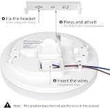Lepro 24W LED Ceiling Light IP54 Bathroom Bright 2400lm Daylight 5000K Ø28CM view 6