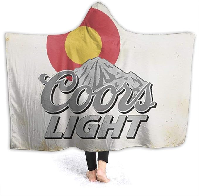 DLZXHomer Hooded Bed Blanket,Coors Light Flag Puerto Rican