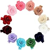 inSowni 12 Pack Flower Alligator Hair Clips Barrettes Fully Lined for Infants Baby Girls Toddlers Kids