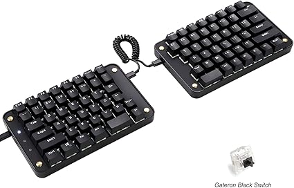 Koolertron Clavier Mecanique Gaming Programmable Divise Retro Eclaire Blanc Toutes 89 Touches Programmables Split Clavier Ergonomique 8 Touches De Macro Gateron Switche Noir Amazon Fr Informatique