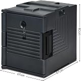 TANGZON 90L Insulated Food Pan Carrier Warmer Transporter 6 Full Size Pans Black view 6