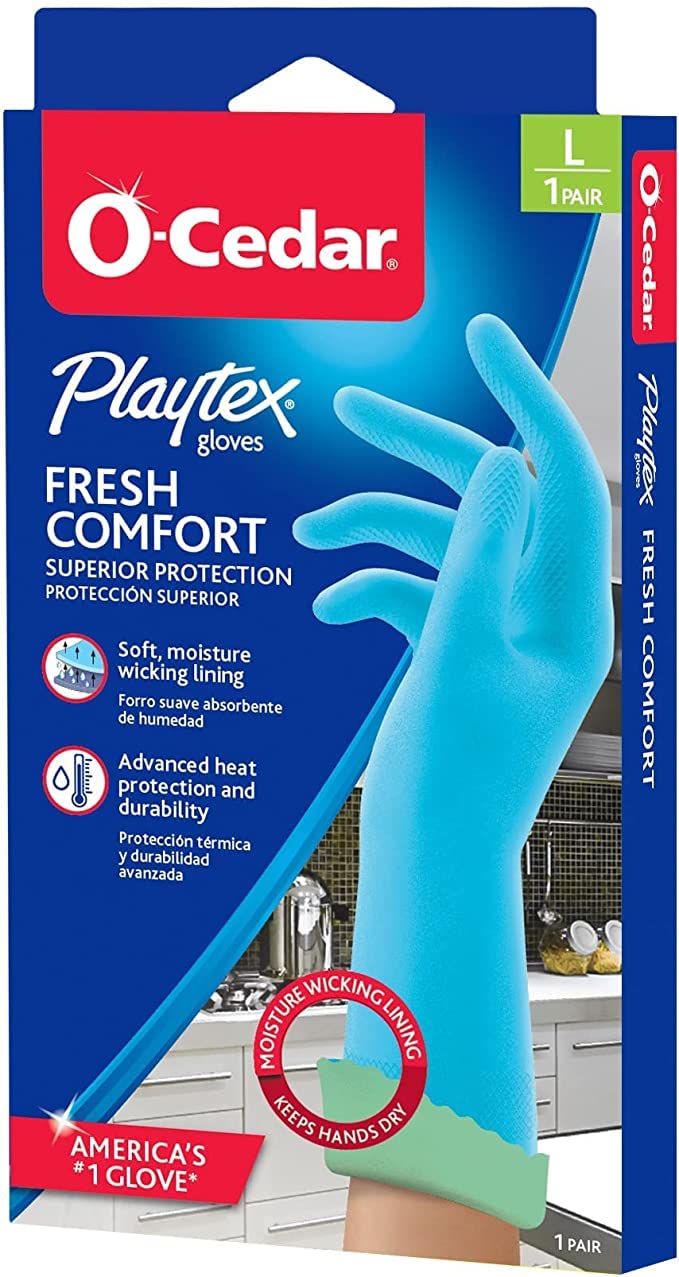 Photo 1 of PLAYTEX Fresh Comfort Large Gloves, 1 CT