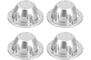 Aluminum Alloy Wheel Hub Dust Caps 4Pcs Set Durable Non Slip Dust Proof Hub Covers for AXIAL 1/6 SCX6 JLU Remote Control Cars