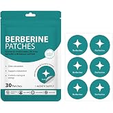 Woblyox 30PCS Berberine Patches, Triple Blend of L-Glutamine, Garcinia Cambogia &amp; Resveratrol, Support Natural GLP1 Production, Everyday Wellness for Women &amp; Men