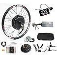 Color Display, Electric Bike Conversion Kit 52V 2000W Rear Motor Wheel Bicycle Kit with Sine Wave Controller, 7 Speed flywheel (26inch)