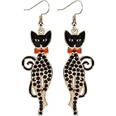 coadipress Halloween Pumpkin Earrings for Women Cute Cartoon Halloween Theme Earrings Unique Long Tassels Pumpkin Earring Gothic Funny Statement Spider Black Bat Dangle Earrings Halloween Holiday Scary Decorations Party Jewelry Gifts