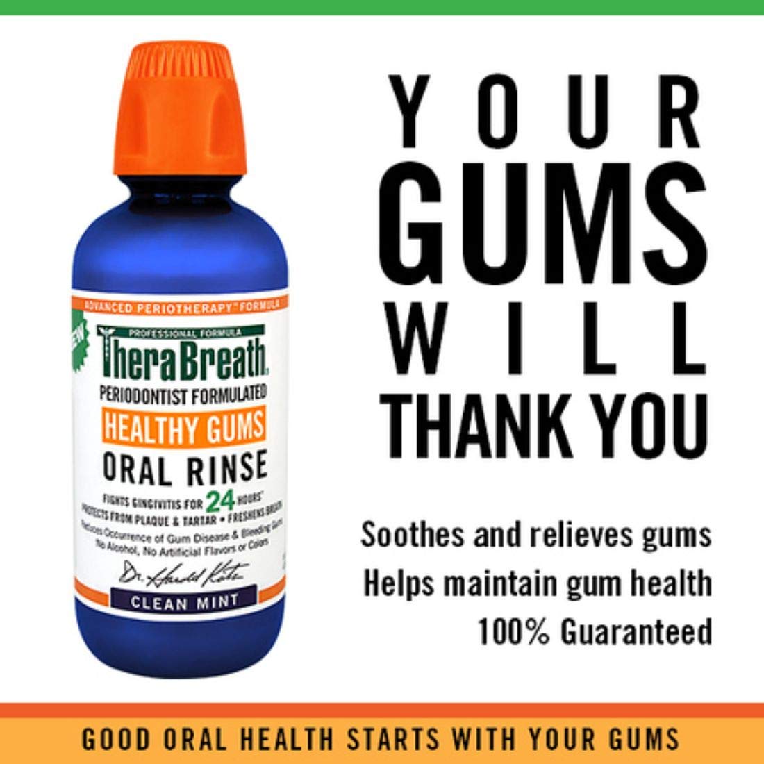TheraBreath 24 Hour Healthy Gums Periodontist Formulated Oral Rinse, 16 Ounce (Pack of 2): Health & Personal Care