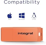 Integral 64GB Neon Orange USB 2.0 Flash Drive Stick Thumb Drive Plug Play view 4