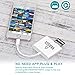 CF Card Reader, Lightning SD/TF/CF Card Adapter, Trail Game Camera Viewer for iPhone X/8 Plus/8/7 Plus/7/6s Plus/6s/6 Plus/iPad Mini/Air, Support iOS 11.3 and Before, No App Required, Plug and Play