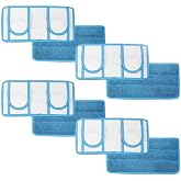 Microfiber Reusable Mop Pad | Durable Machine Washable Floor Cleaning Pads | Swiffer Compatible Dry Mop Pads (4 Pack)