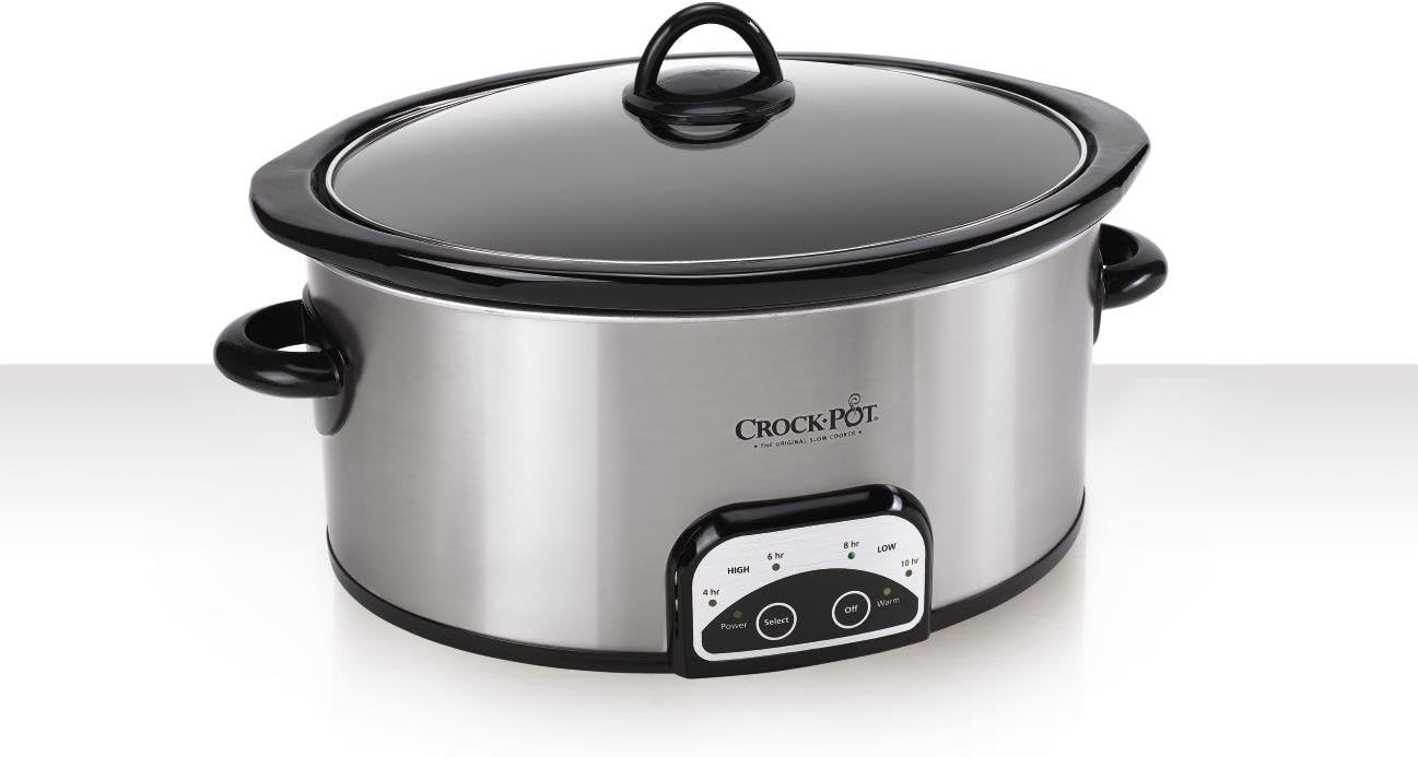 Crock-Pot SCCPVP600-S Smart-Pot 6-Quart Slow Cooker, Brushed Stainless Steel: Kitchen & Dining