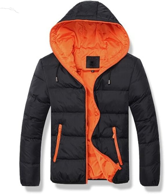 Amazon Star メンズダウンジャケット ロングコート フード付き ファスナー ダウン ジャケットメンズ アウター ファッション 秋冬 防寒 軽量 コート ジャケット 通販