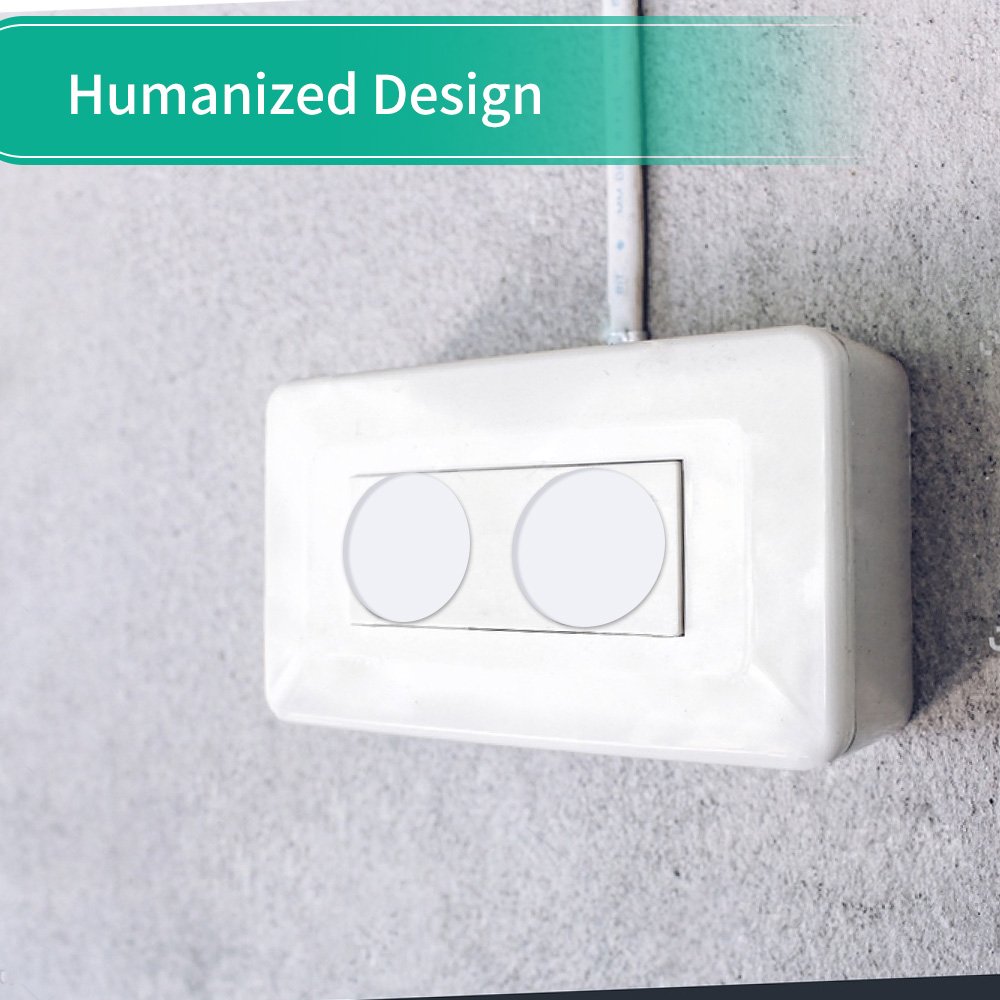 Esonstyle 40 Pack Outlet Plug Covers Clear Child Proof Electrical Protector Safety Caps ABS Environmentally Friendly Resin Material (White)