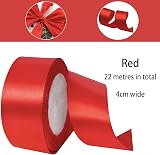POPOYU 22m Wide Red Satin Ribbon 40mm Gift Wrap Wedding Car Craft DIY view 2