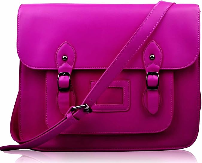 Ladies Purple cross body satchel bag Amazon.co.uk Shoes & Bags
