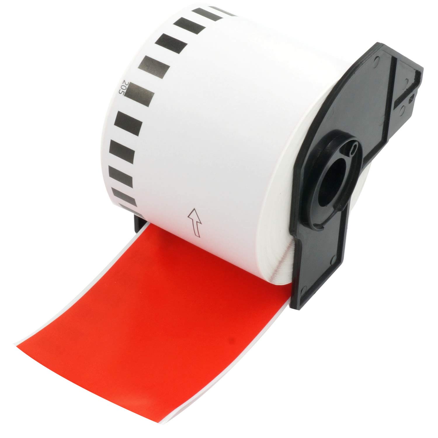 BETCKEY - 1 Red Labels Replacement for Brother DK-22205, 62mm x 30.48m Continuous Length Paper Labels Compatible with Brother QL Label Printers