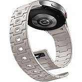 Bandletic Silicone Magnetic Band Compatible with Samsung Galaxy Watch 7 6 5 4 FE 40mm 44mm/Watch 6 4 Classic 43mm 47mm 42mm 46mm/Watch 5 Pro 45mm, 20mm No Gap Soft Sport Strap for Men Women
