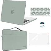 MOSISO Compatible with MacBook Pro 14 inch Case 2025 2024 2023 2022 2021 M5 M4 M3 M2 M1 A3434 A3112 A3185 A3401 A2918 A2992 A2779 A2442, Case&Bag&Keyboard Skin&Webcam Cover&ScreenFilm, Antique Green