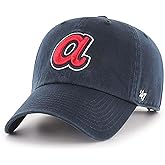 Atlanta Braves Navy Cooperstown Clean Up Adjustable Hat, Adult One Size Fits All
