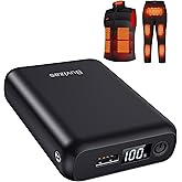 7.4V/5V 18400mAh Heated Vest Battery Pack for ORORO, for 7.4V Venustas, Portable 5V Battery Pack for Heated Jacket with 2 Ada