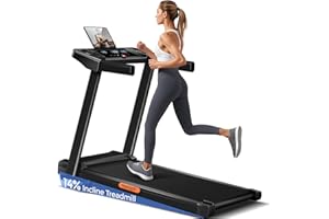 LONTEK 3-in-1 Treadmill with 14% Incline, Portable Treadmills for Home with Handle, Foldable Treadmills with 300 Lbs Weight Capacity, 3.0HP Quiet Walking Pad Treadmill, Three Touch Screen