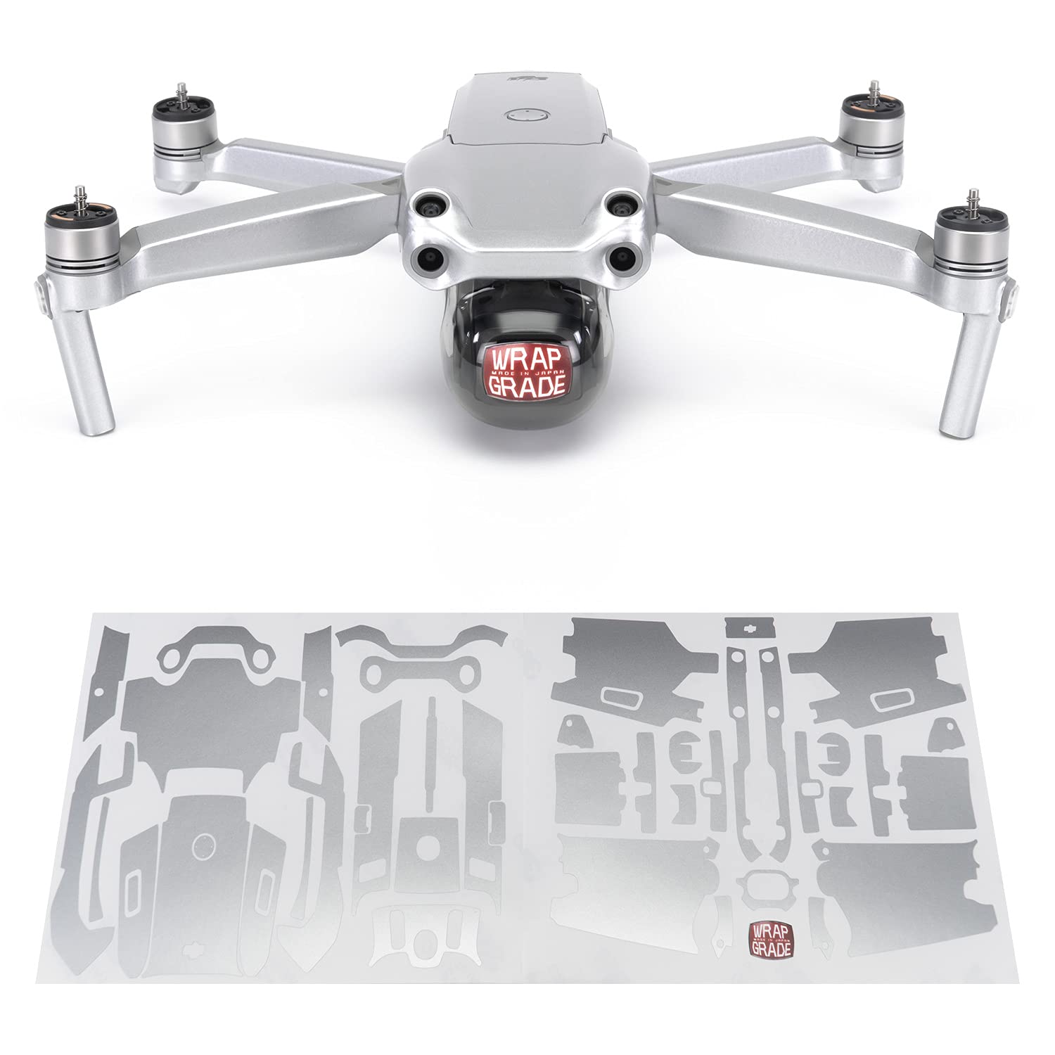 Wrapgrade Main Unit Skin DJI Compatible with DJI Air 2S (AIRFORCE SILVER)