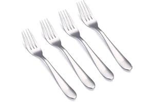 VANRA 4-Piece Children's Stainless Steel Dinner Forks Set (4 Forks, 5.7-inch, Silver)