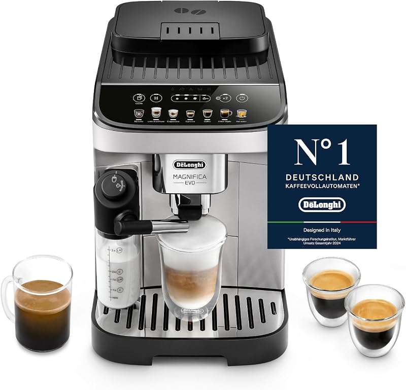 Magnifica Evo - Kaffeevollautomat 7 Getränke Silber-Schwarz — Foto 1 von 8